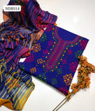 Pure Lawn HandeMade Afghani Gala Jall Neat work Botiq Style Shirt With Embroidery Chiffon Crush Tei & Dei Dupatta And Plain lawn Trouser 3Pc Dress