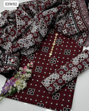 Tradional Handmade Sindhi Ajrak Print Cotton Shirt And Trouser With Duppata 3Pc Dress