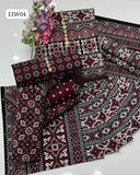 Tradional Handmade Sindhi Ajrak Print Cotton Shirt And Trouser With Duppata 3Pc Dress