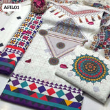 Stuff Viscose  Digital Print Shirt, Printed Trouser Along With Chiffon Printed Dupatta 3pcs Dress