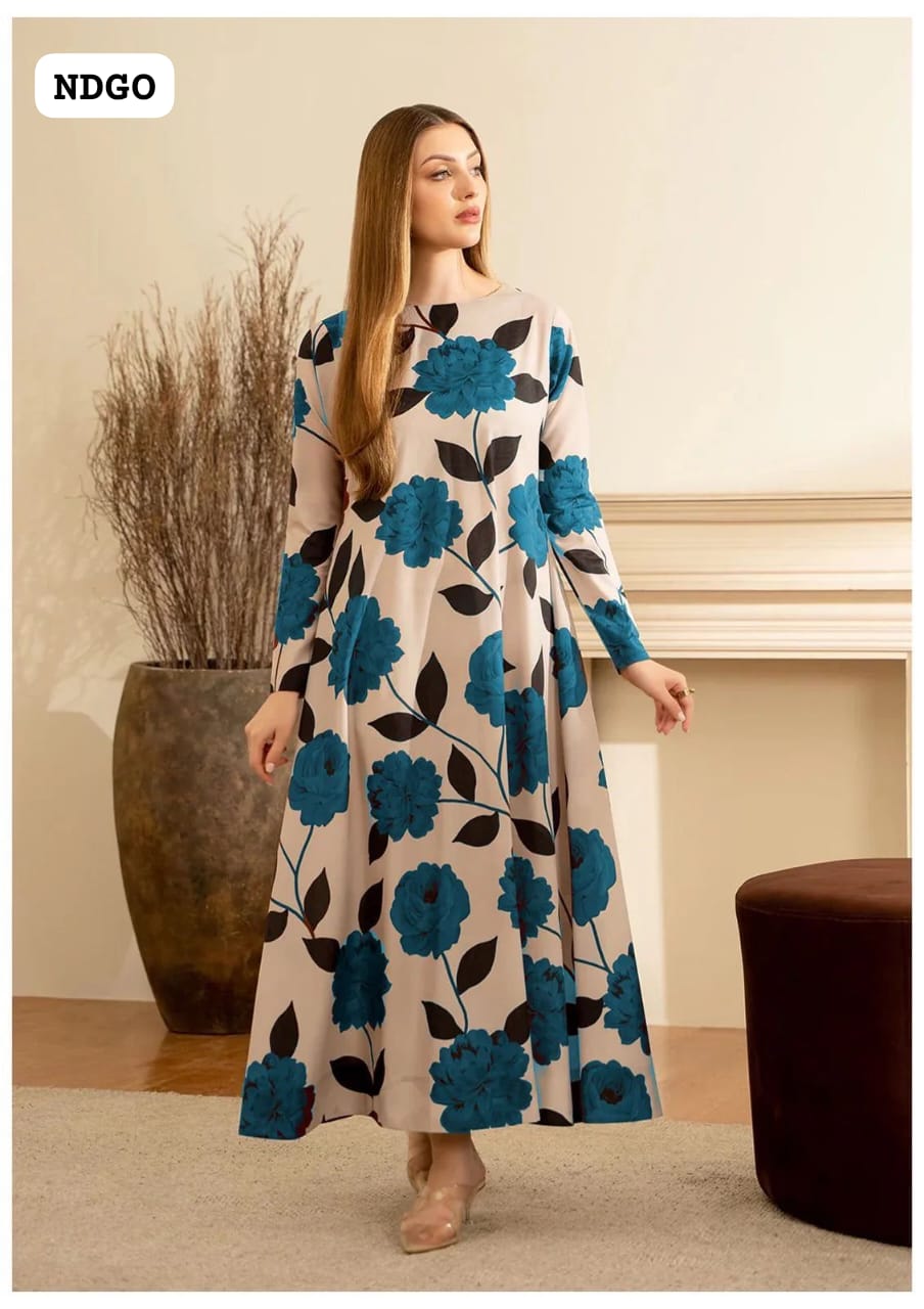 Stuff Shamoz SIlk Digital Print Shirt And Trouser Along With Organza Digital Print Dupatta 3PC Dress