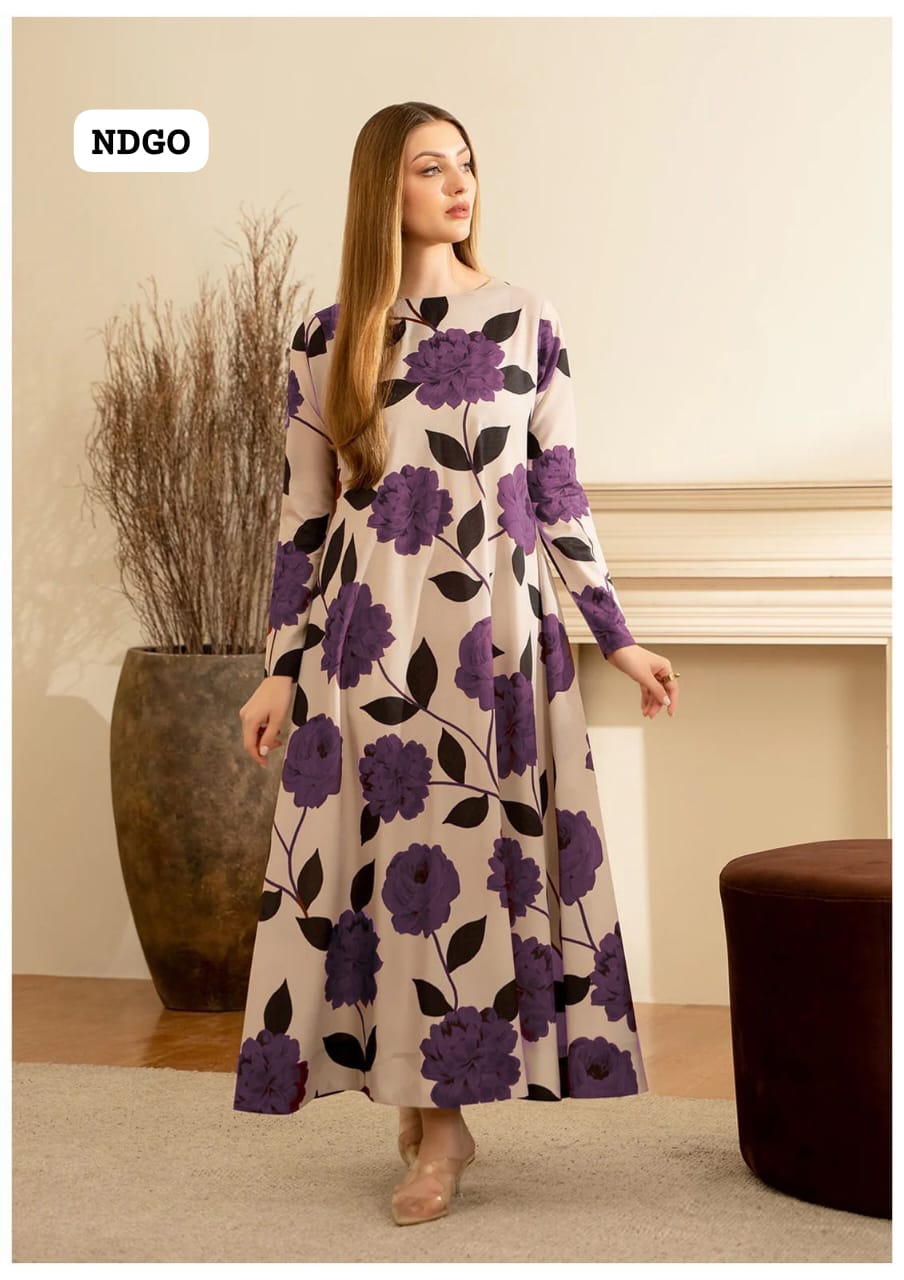 Stuff Shamoz SIlk Digital Print Shirt And Trouser Along With Organza Digital Print Dupatta 3PC Dress