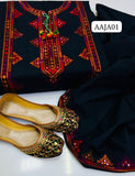 Stuff Cotton Nect Embroidery Balochi Sequence Shirt And Cotton EMbroidery Trouser 2PC Dress