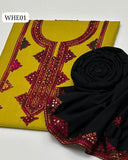 Stuff Lawn Cotton 9MM Sindhi Embroidery Shirt And Lawn Cotton EMbroidery Trouser 2PC Dress