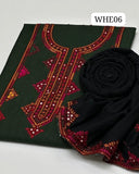 Stuff Lawn Cotton 9MM Sindhi Embroidery Shirt And Lawn Cotton EMbroidery Trouser 2PC Dress