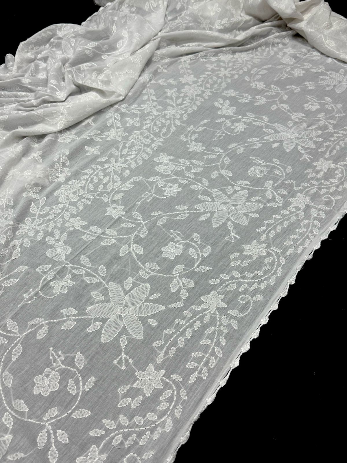 Pure Lawn Chadar Elegant And Beautiful Multani Hand Made Embroidered Chadar