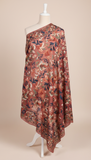 Rosewood Hand-Embroidered Chiffon Shawl
