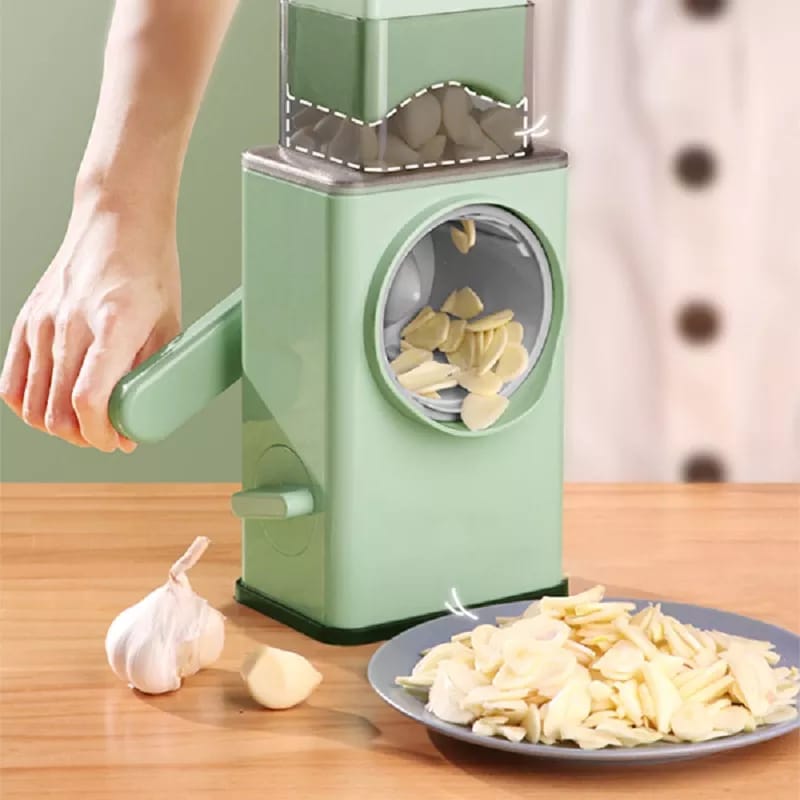 Manual Rotary Best Vegetable Slicer Cutter Multifunction vegetable cutting machine Kitchen Vegetable Cheese, onion, potato, cutter salad potatoes chips slicer Grater Chopper With 3 Stainless Steel Knives vegetable dicer