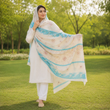 Pure Lawn Jacquard With Handmade Embroidery Chaddar