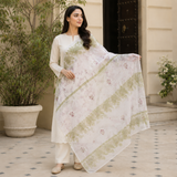 Pure Lawn Jacquard With Handmade Embroidery Chaddar