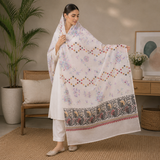 Pure Lawn Jacquard With Handmade Embroidery Chaddar