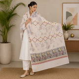 Pure Lawn Jacquard With Handmade Embroidery Chaddar