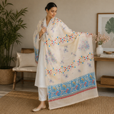 Pure Lawn Jacquard With Handmade Embroidery Chaddar