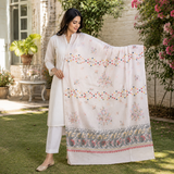 Pure Lawn Jacquard With Handmade Embroidery Chaddar