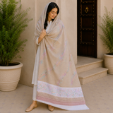 Pure Lawn Rangoli Border With Handmade Embroidery Chaddar