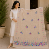 Pure Lawn Self With Handmade Embroidery Chaddar