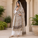 Pure Lawn Jacquard Handmade Chawal Tanka Embroidery Chaddar