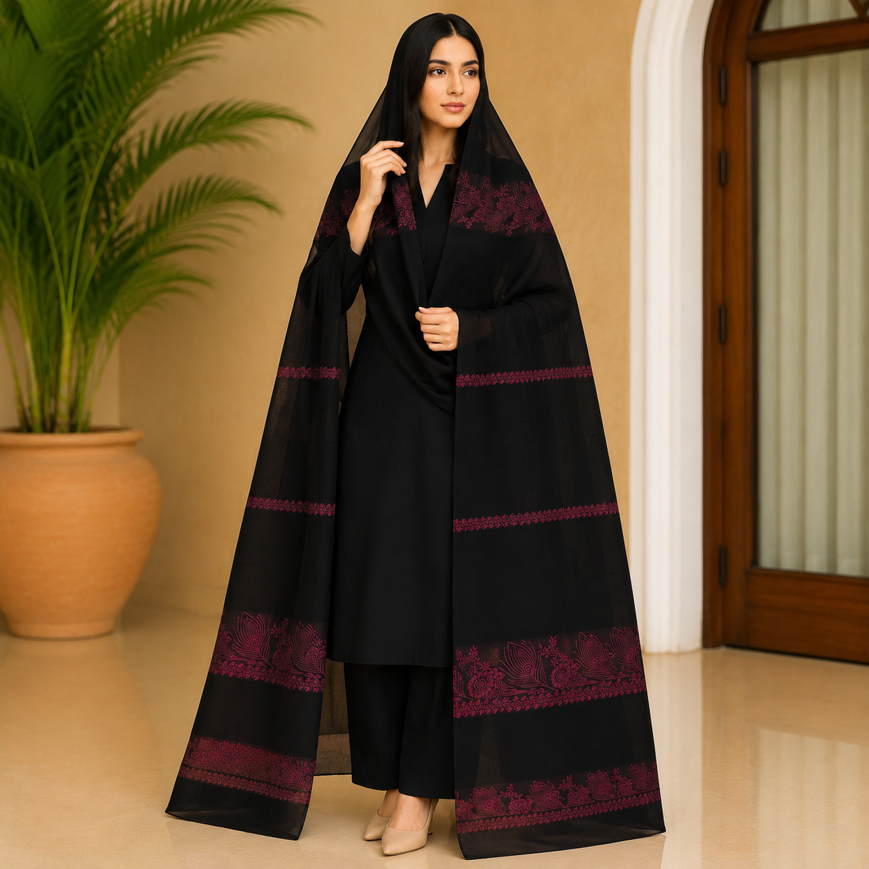 Pure Lawn Jacquard 3D Chaddar
