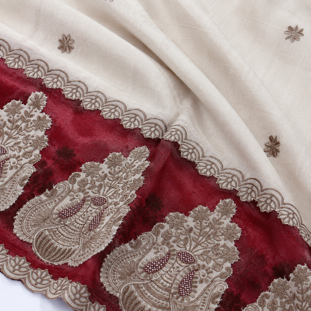 Winter Pashmina Cutwork Embroidery Shawl