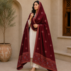 Winter Pashmina Mirror Work With Handmade Embroidery Shawl