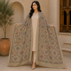 Winter Pashmina Block Print With Handmade Soi Embroidery Shawl