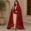 Winter Pashmina Block Print With Handmade Soi Embroidery Shawl