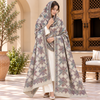 Winter Pashmina Block Print With Handmade Soi Embroidery Shawl