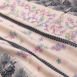Pure Lawn Jacquard Handmade Embroidery Chaddar