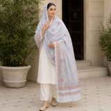 Pure Lawn Jacquard With Handmade Embroidery Chaddar