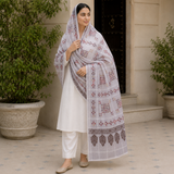 Pure Lawn Jacquard Handmade Embroidery Chaddar