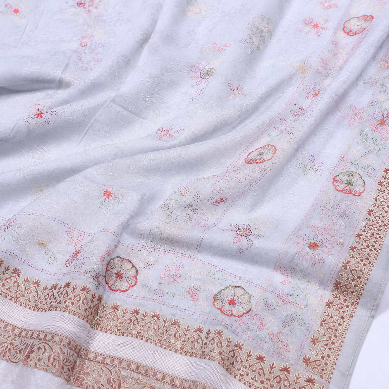 Pure Lawn Jacquard With Handmade Embroidery Chaddar