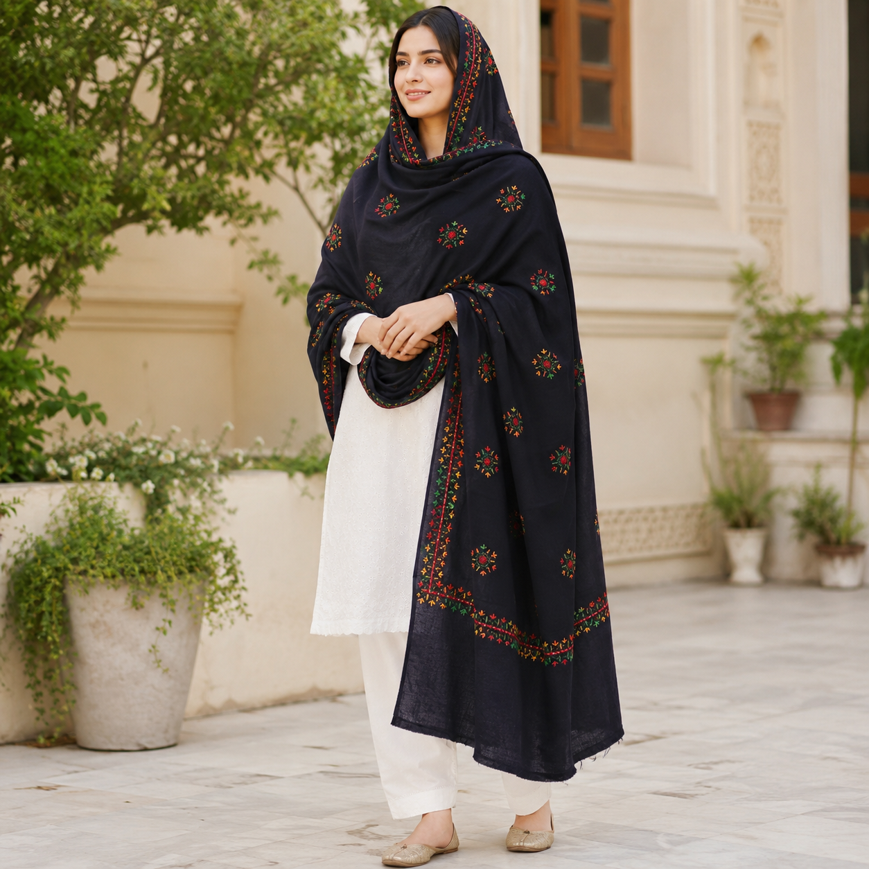 Summer Pure Lawn Hand Embroidery Chaddar