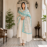 Pure Lawn Jacquard 3D Pattern With Taskashi and Handmade Embroidery Chaddar