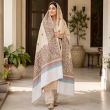 Pure Lawn Rangoli Border With Handmade Sui Print Embroidery Chaddar