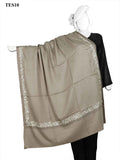 Defected TES Winter Pashmina Tilla Work Embroidered Shawl
