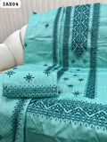 Khaadi Lawn Fabric Computer Embroidery With 9MM Work Shirt And Trouser With Embroidered Khaadi Lawn Dupatta 3Pc Dress