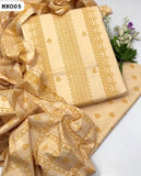 Lawn Cotton Fabric Screen Print Shirt And Dupatta With Same Color Lawn Trouser 3Pc Dress