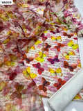 Monar Lawn Fabric Digital Printed Shirt With Organza Printed Dupatta And Plain Katan Silk Trouser 3PC Dress