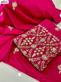 Lawn GTM Stuff Handmade LCD Gotta Daman Embroidery With Lawn Embroidered Dupatta And Plain Lawn Trouser 3PC Dress