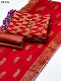 Paper Cotton Banarsi Jacquard Work 3PC Dress