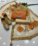 Khaadi Net Mirror Work Shirt With Organza Mirror Work Dupatta And Masoori Trouser 3PC Dress