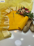 Katan Silk Plain Shirt Along Organza Lining Zarri Dupatta And Plain Katan Trouser 3PC Dress With Khussa