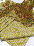 Monar Lawn Fabric Digital Printed Shirt With Digital Printed Chiffon Dupatta And Monar Lawn Digital Printed Trouser 3PC Dress