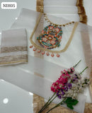New Collection 😇 Organza Fabric Handmade 3D Flower Thread Work Gala Shirt With Organza Dupatta 4 side lase 2pc Dress