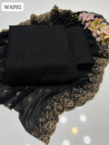 Pure Lawn Fabric Chikan Kari Shirt With Crinkle Chikan Embroidered Dupatta And Chikan Kari Lawn Trouser 3pc Dress