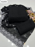 Pure Lawn Fabric Chikan Kari Shirt With Crinkle Chikan Embroidered Dupatta And Chikan Kari Lawn Trouser 3pc Dress