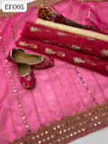 Organza Fabric front Work Shirt With Along Tissue Paani Shesha Work Duppata And Masoori Trouser 3Pc Dress With Khussa As a Gift