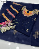 Organza Handmade Zaari Beads And Goota Work Shirt And Duppata 2 Pc Dress