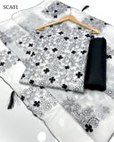 Paper Lawn Fabric Sheedo Pakka Jall Work Shirt With Chiffon Embroidery Full Jall Work Dupatta And Lawn plan Trouser 3Pc Dress