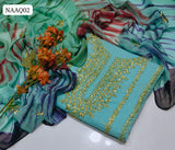 Pure Lawn Fabric Hande Made Gota Gala bail Qurta Style Neet work Shirt With Gota Embroidery Chiffon crush Tei & Dei Dupatta And Plain Lawn Trouser 3Pc Dress